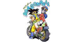 son goku Dragon Ball Bulma motorcycle akira toriyama blue hair
