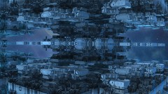 Space abstract port backgrounds science fiction digital art