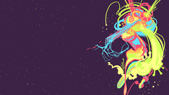 Space abstract rainbows