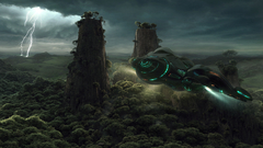 Space Anime exploration Lightning