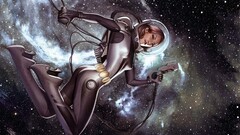 Space astronaut space art vintage Women artwork science fiction