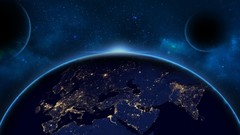 Space blue Earth outer space