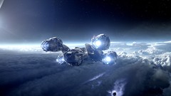 Space clouds Future shuttle spaceships prometheus