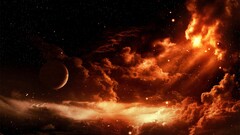 Space clouds space art planet digital art sky