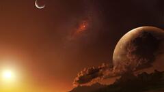 Space coast Stars clouds digital art