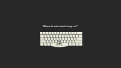 Space dark white astronauts bar funny keyboards outer space 