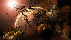 Space digital Art planets