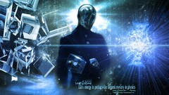 Space energy dark text design ice matter rage Cube suit flare 