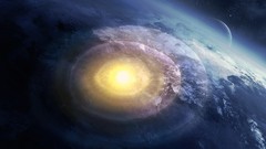 Space explosion circles waves