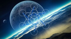 Space fantasy art pattern polyscape planet space art digital art