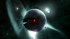 Space heart broken Art planets