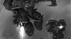 Space Marines monochrome concept
