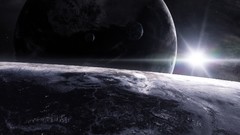 Space moon abstract surface planets