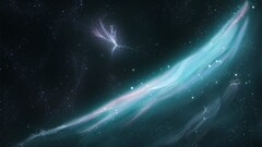 Space nebula space art digital art cyan