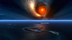 Space ocean moon backgrounds planets