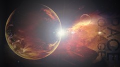 Space orange abstract Earth backgrounds flare outer space