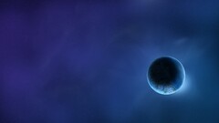 Space Photoshop planet space art blue background Minimalism