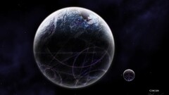 Space planet circle space art digital art