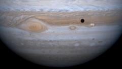 Space planet shadow galaxy giant Jupiter