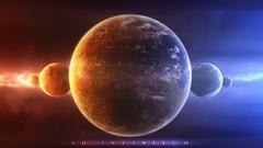 Space planet space art symmetry digital art deviantart