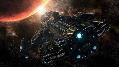 Space planet Stars starcraft ii video games PC gaming spaceship