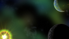 Space planet sun artwork