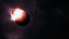 Space planets clash of