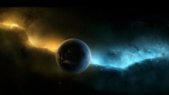 Space planets cosmo outer space aurora borealis spacescape