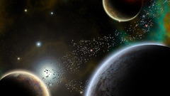 Space planets fantasy artwork