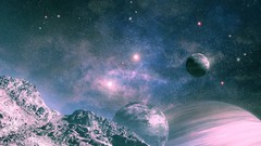 Space planets outer space artwork qauz