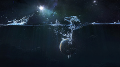 Space planets planet water