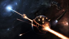 Space planets science fiction outer space artwork