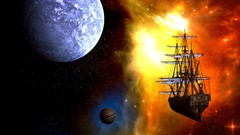 Space ships planets Lemmy X