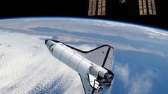 Space shuttle outer space