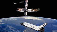Space shuttle outer space
