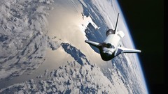 Space shuttle outer space