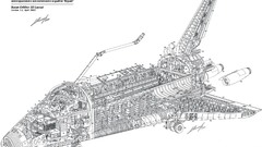 Space shuttle schematic detailed