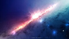 Space space art nebula planet Stars digital art