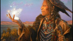 Space spirit shaman Native Americans