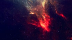 Space Stars nebula TylerCreatesWorlds space art red digital art