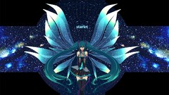 Space Stars wings hatsune miku vocaloid twintails