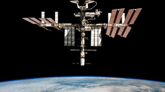 Space station outer space