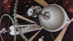 Space station outer space