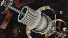 Space station outer space