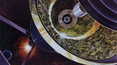 Space station outer space