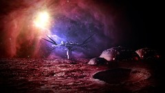 Space station outer space artwork digital art