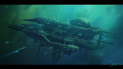 Space station outer space artwork futuristic