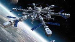 Space station outer space digital art