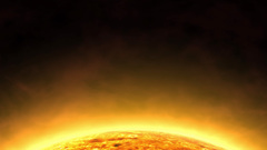 Space sun Earth smaller
