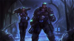 Space weapons artwork futuristic bodysuits